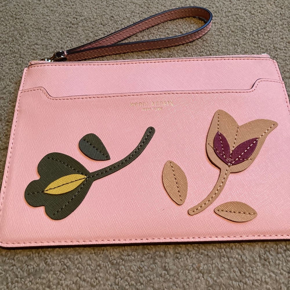 Henri Bendel Pink Floral Wristlet